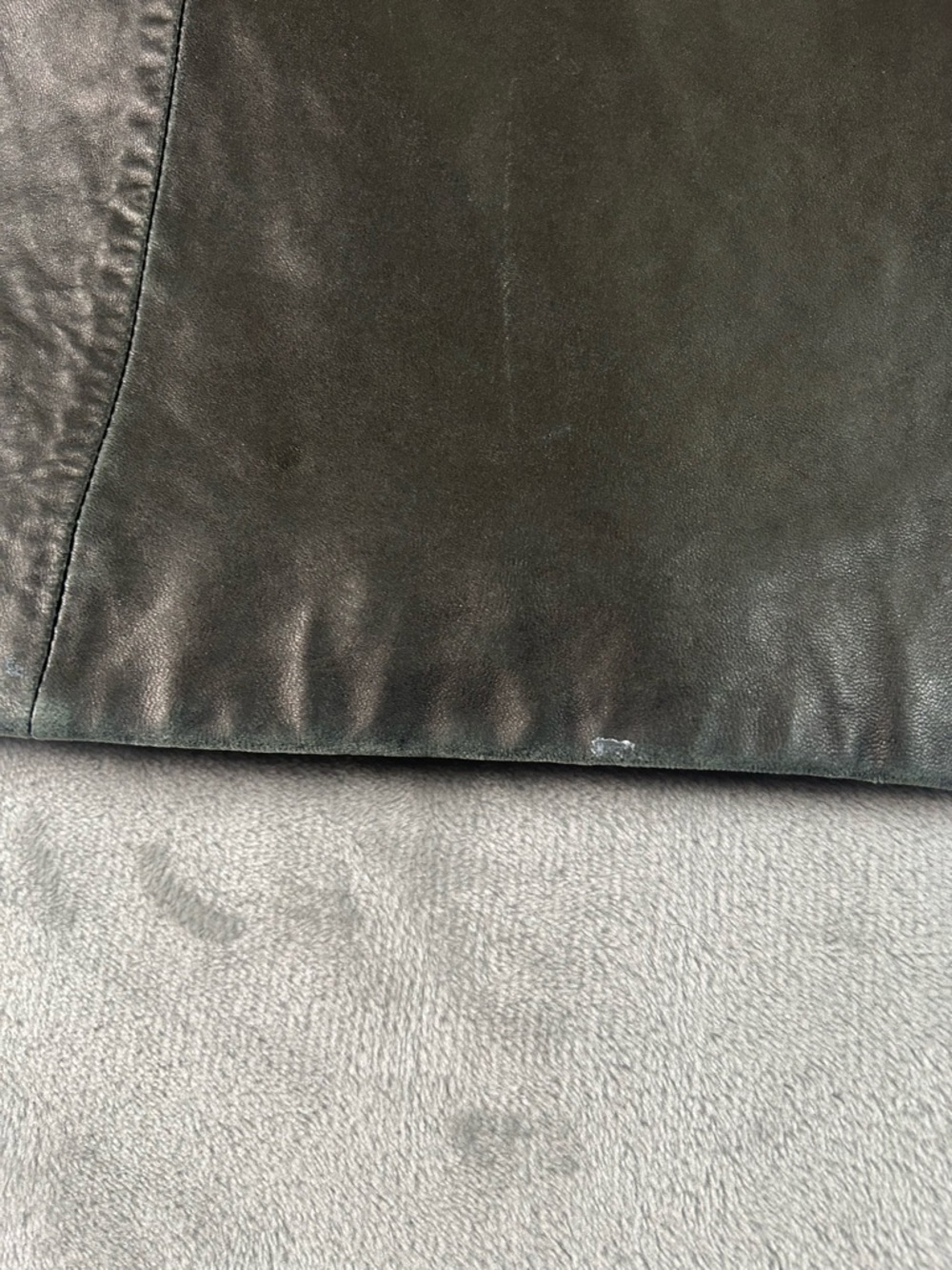 DNK Black Leather Bomber Jacket - Picture 14 of 16